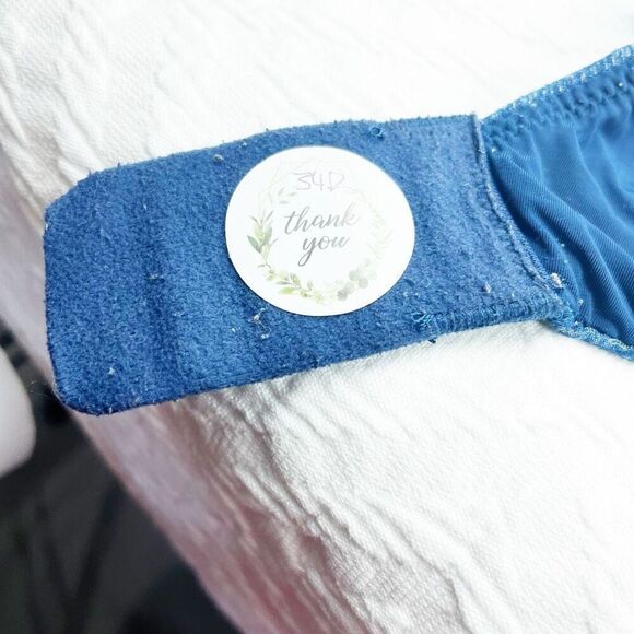 BUY 1 GET 1 FREE Victorias Secret 34D navy blue bra perfect shape space dye - Picture 8 of 10